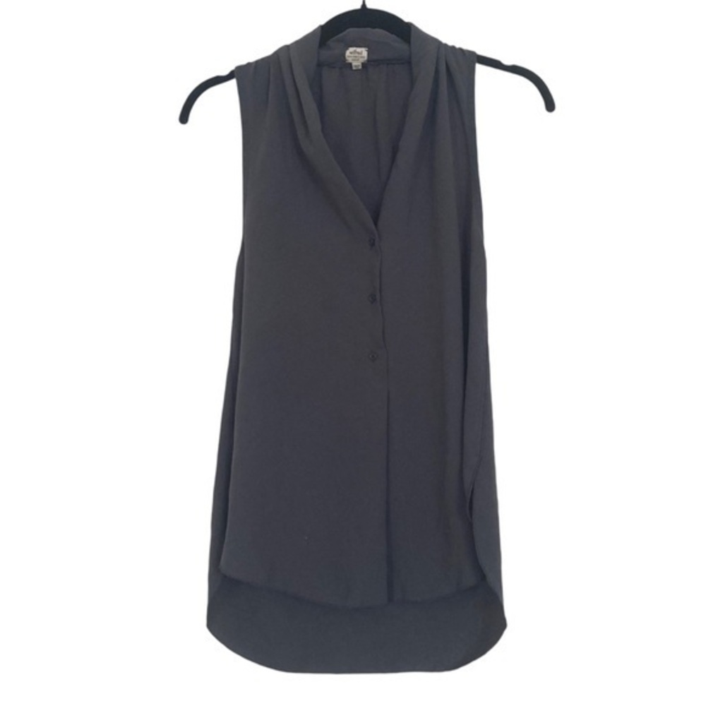 Wilfred Women’s Sleeveless Button Up Grey Blouse Size XS